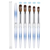 1pcs Kolinsky Acrylic Nail Brush Good Quality Nail Art Mink Brush Wood Handle Gel Builder Manicure Brush Drawing Tools 1