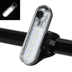 USB Rechargeable LED Bike Tail Light - Bright Rear Safety Light (WHITE)