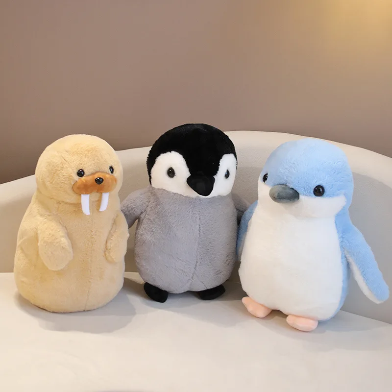 

35/45cm Cute Penguin Walrus Plush Toys Baby Appease Doll Stuffed Soft Animal Pillow Kawaii Toy Children Birthday Christmas Gifts