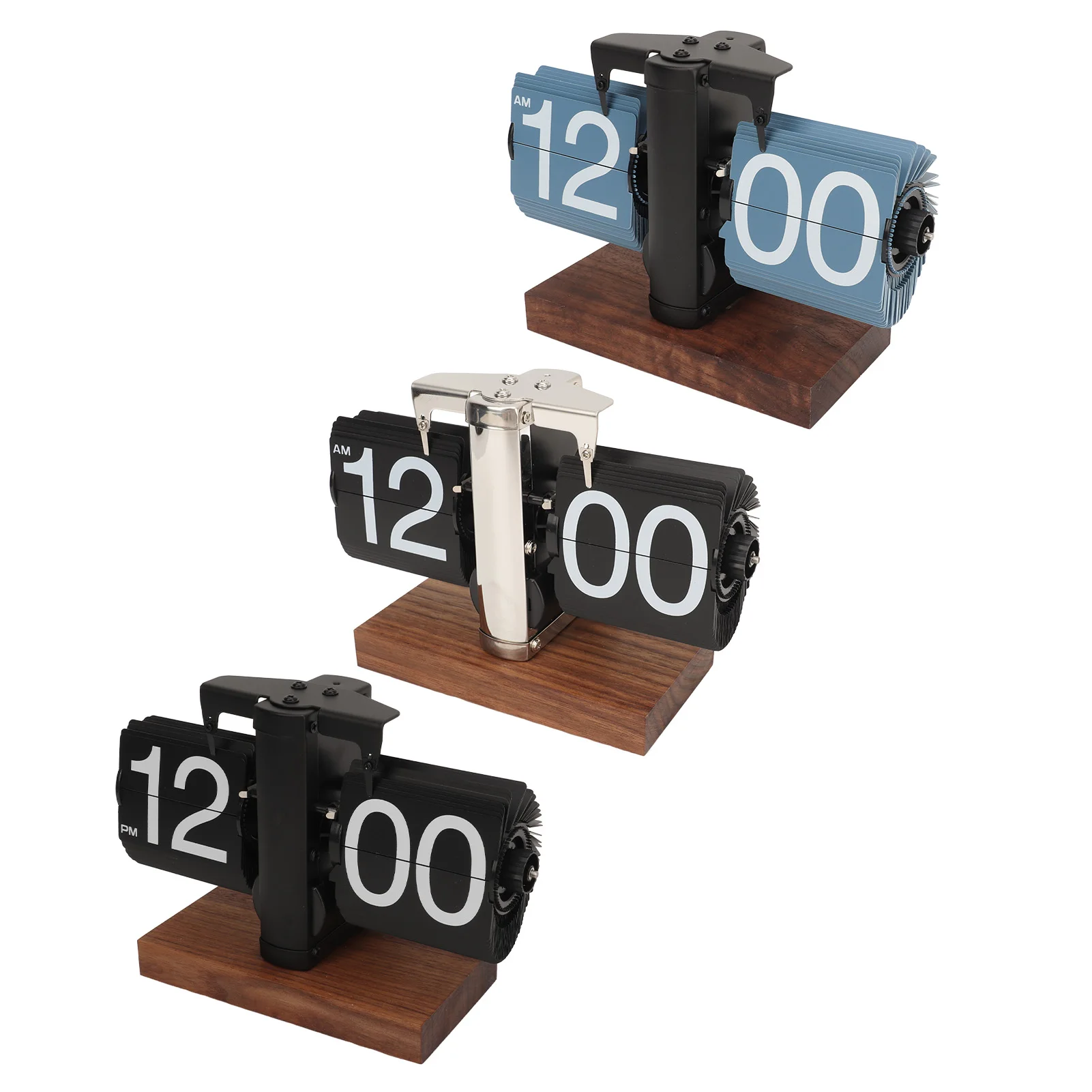Digital Flip Down Clock Vintage Easy To Read Battery Operated Flip Desk Clock Base Rotating Knob Mechanical for Home digital clock lcd digital clock digital desk clock digital table clock flipping clock retro desk clock