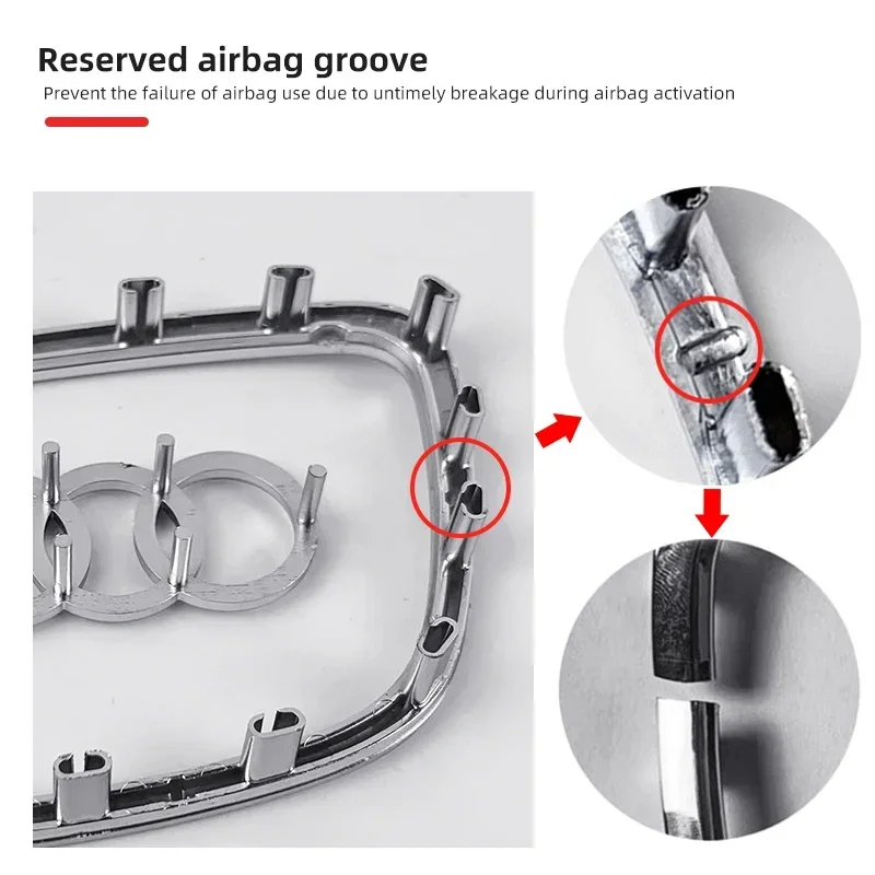 For Audi A3 A4 B8 8P B9 8V A5 A6 C7 A7 Q3 Q5 Q7 Automobile Steering Wheel Bright Frame Strip Electroplated Car Sticker automobile steering wheel sticker