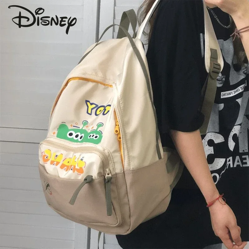 Disney 2024 New Women's Backpack Fashion High Quality Lightweight Student Backpack Leisure Multi Functional Men's Backpack