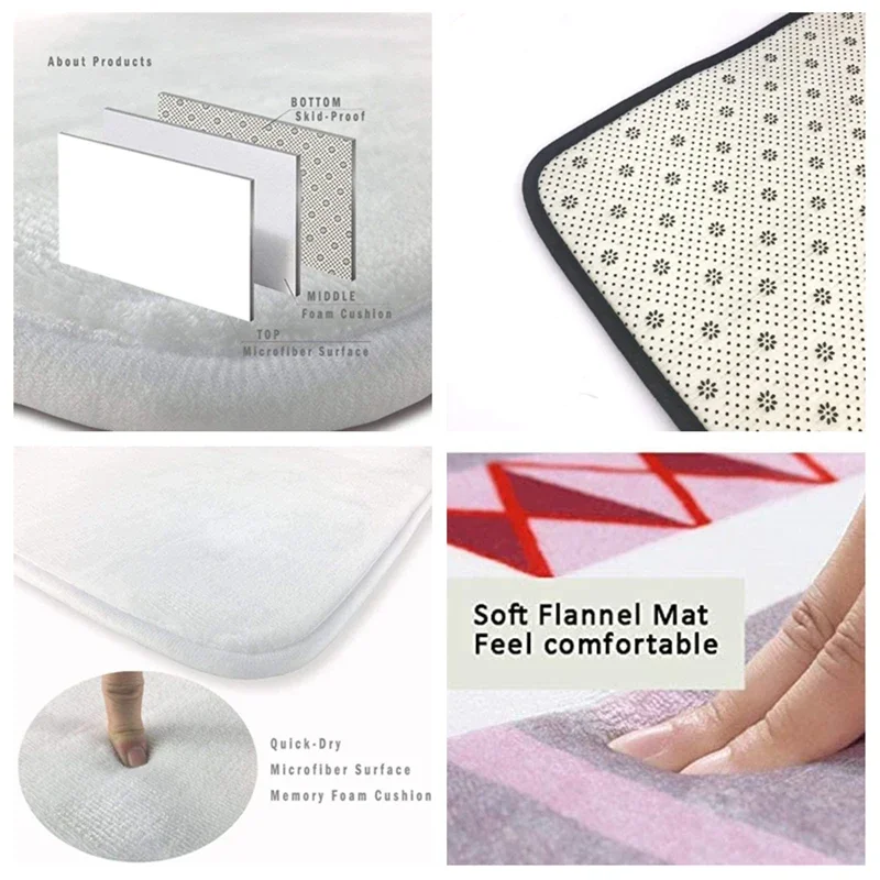 Pink Decoration Bedroom Carpet Modern Light Luxury Rugs for Living Room Soft Flannel Cloakroom Carpet Non-slip Coffee Tables Mat 5