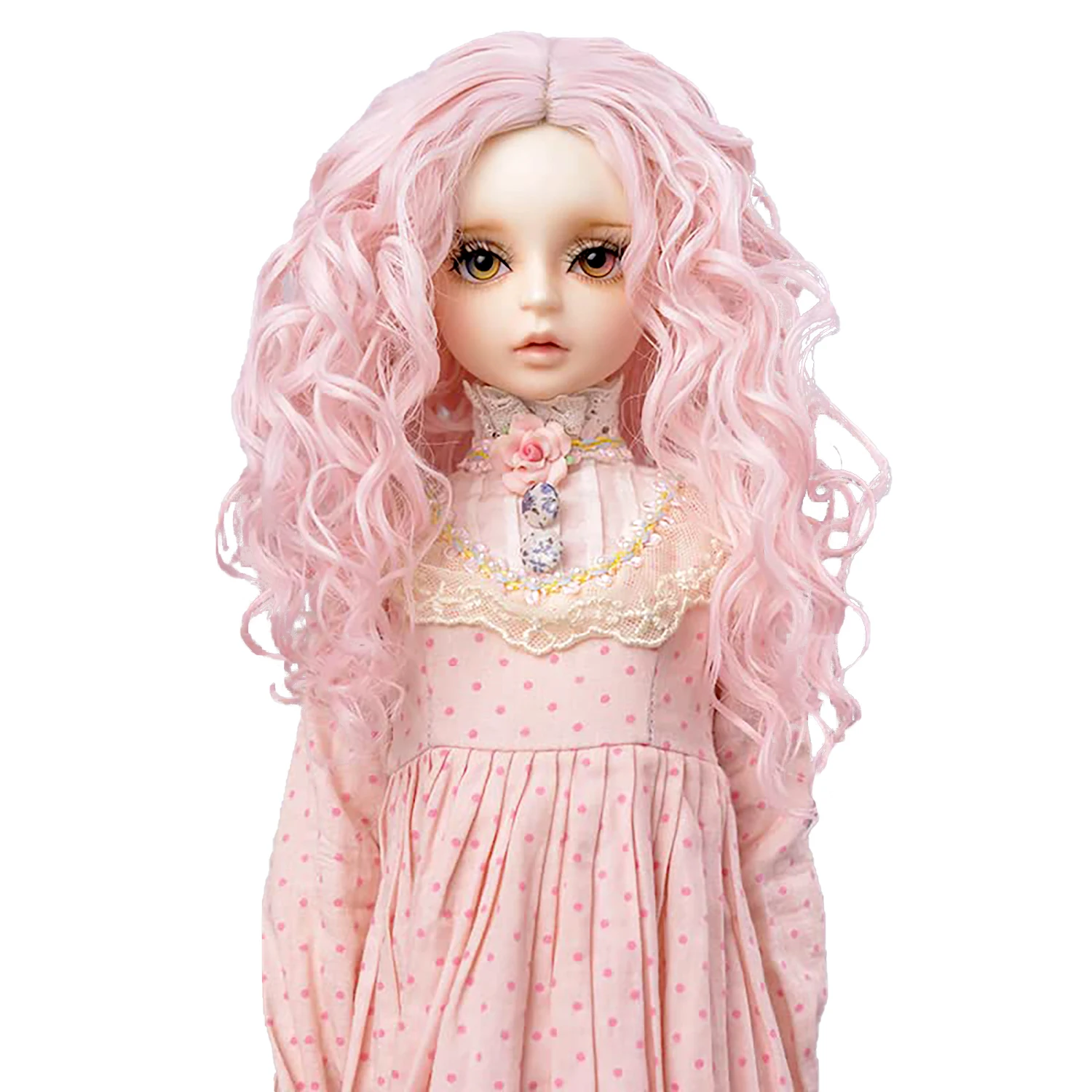 

Aidolla 1/3 1/4 1/6 BJD Doll Hair Wig Long Curly Bangs Doll Hair High Temperature Fiber Wig Doll Accessories For DIY Gift