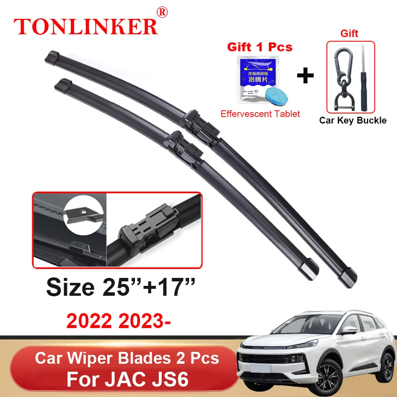 

TONLINKER Car Front Windscreen Wiper Blades For JAC JS6 1.5 TGDI SUV 2022 2023 Car Accessories Wiper Blade Brushes Cutter Goods