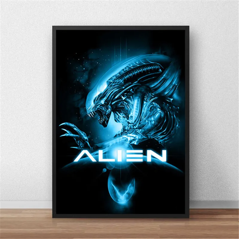 thumbnail image 1 of Pósteres e impresiones de películas de ciencia ficción alienígenas, astronautas, espacio, arte de pared, pintura en lienzo, imagen de terror para habitación, decoración del hogar, 1 of 5