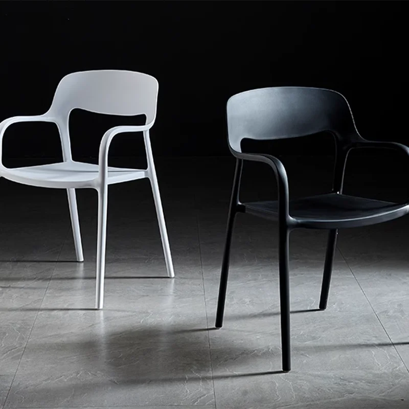 

Mid Century Modern Dining Chairs Arm Backrest Minimalist Design Dining Chairs Comfort Sillas De Comedor Home Furniture ZSDC