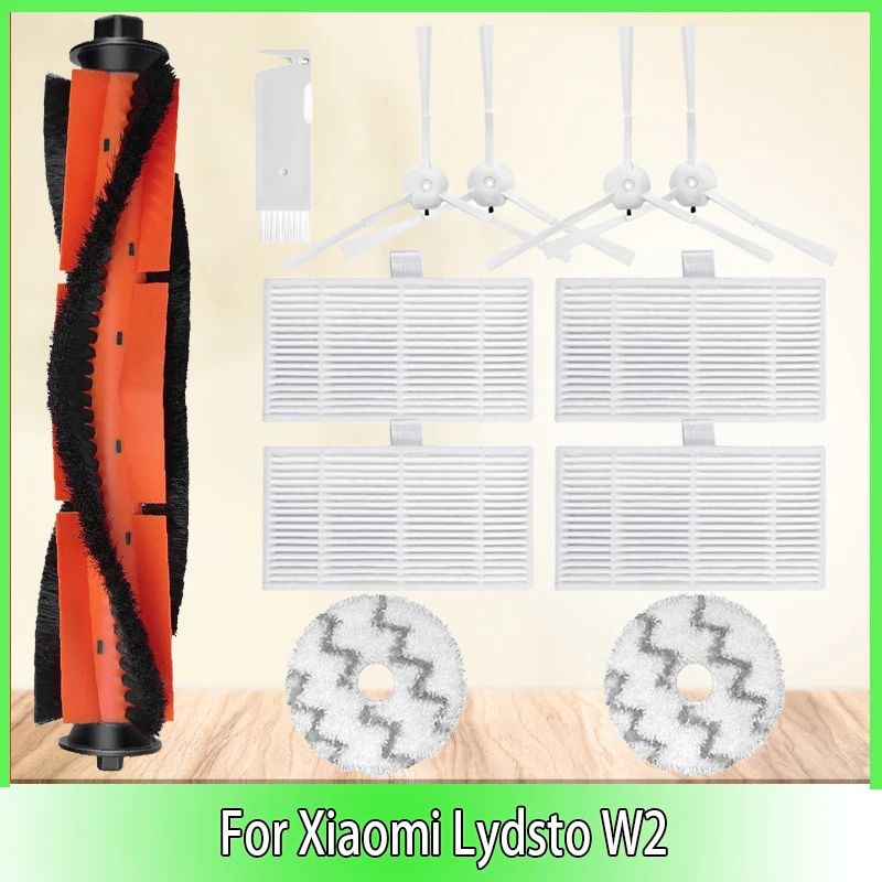 

Roller Side Brush Hepa Filter Mop Rag Cloth For Xiaomi Lydsto W2 Robot Vacuum Cleaner Spare Parts Accessories