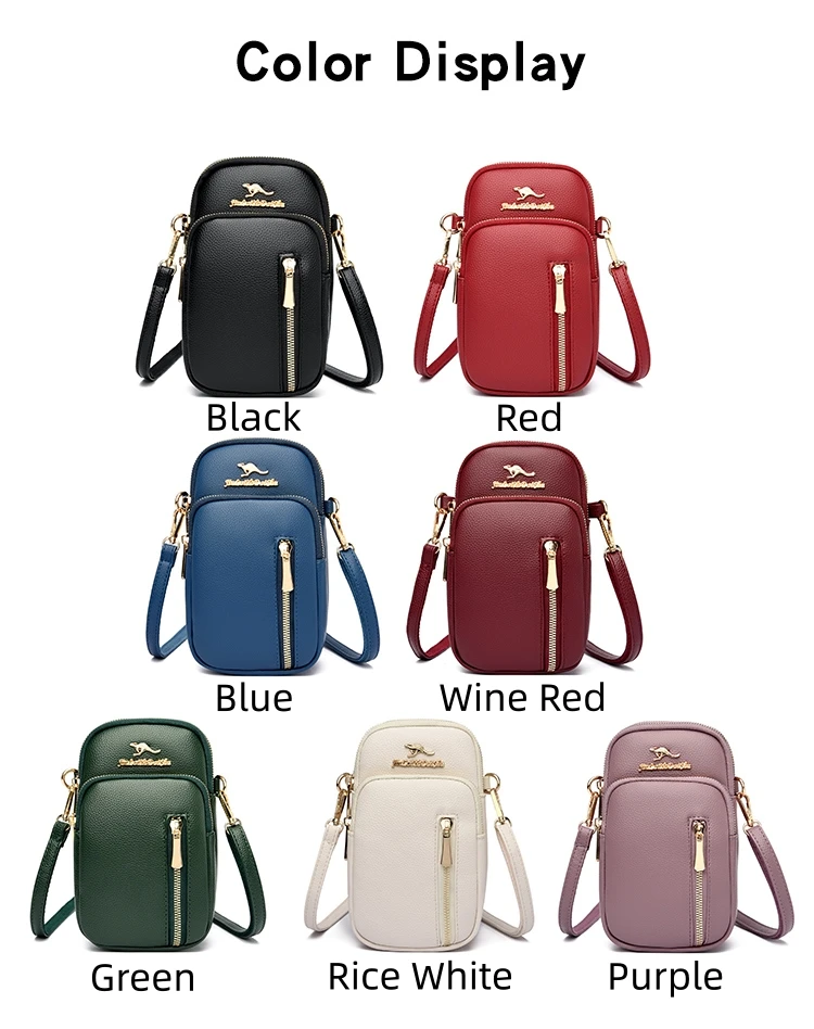 Luxury Designer Simple Women's Small  Mobile Pocket Handbags Coin Purses 2023 Trendy Ladies Shoulder Crossbody Bags Phone Wallet