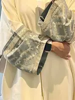 Abaya-Kimono brodé de luxe pour femmes, caftan musulman Islam, robes modestes, Abayas pour femmes, Kebaya, Eid, Dubaï, 2024 4