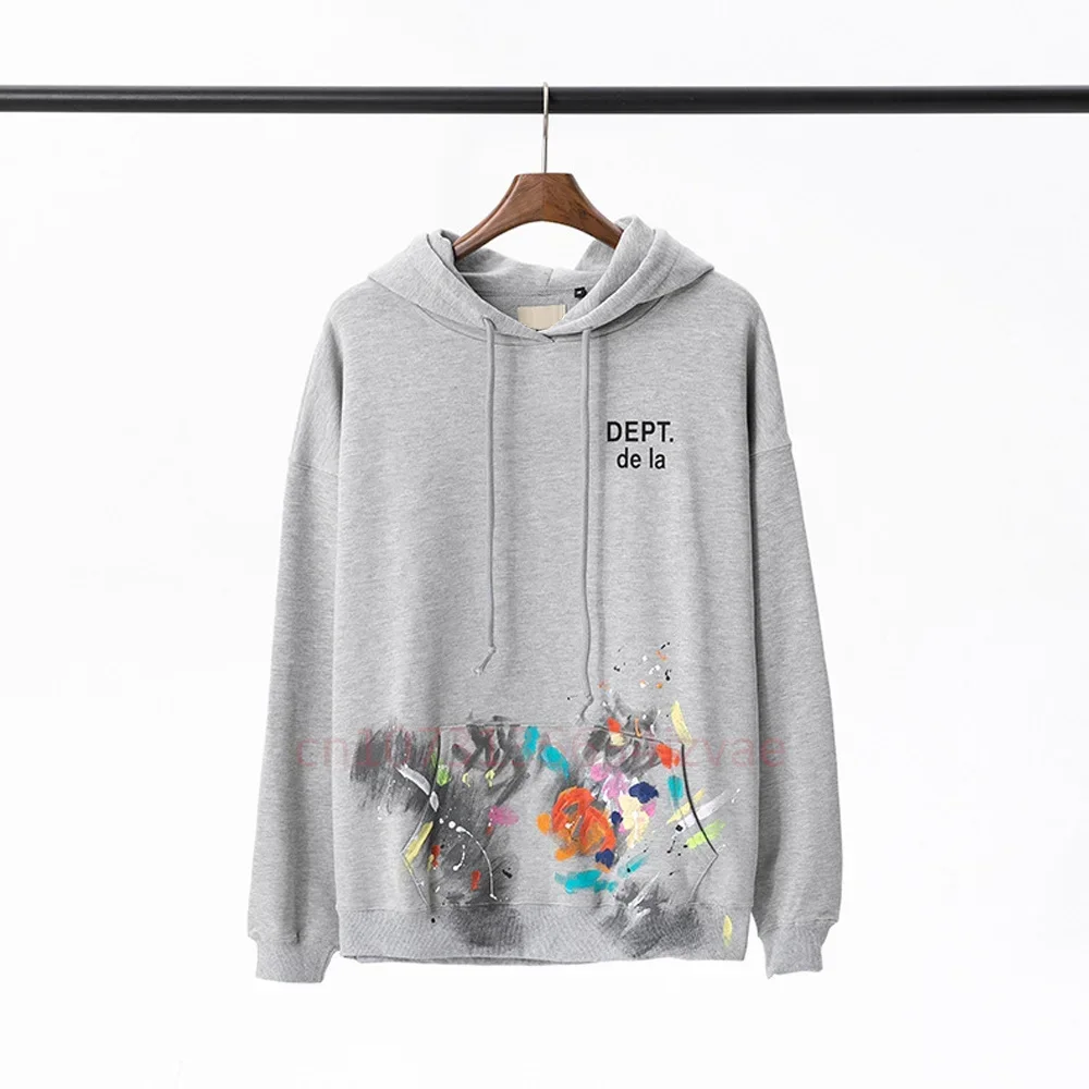 DEPT Fashion Hoodies for Men and Women Letter Print Hoodie Autumn Winter Long-sleeved Pullover Couple Casual Sweatshirts