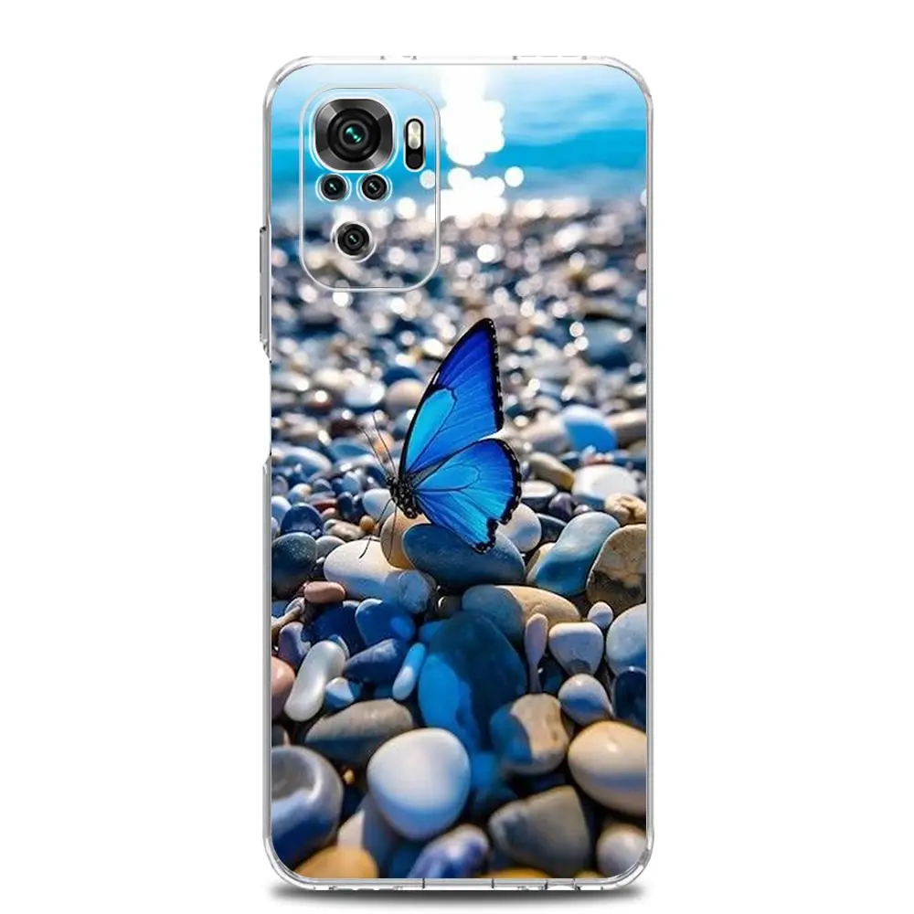 Clear Soft TPU Phone Case with Butterfly Design