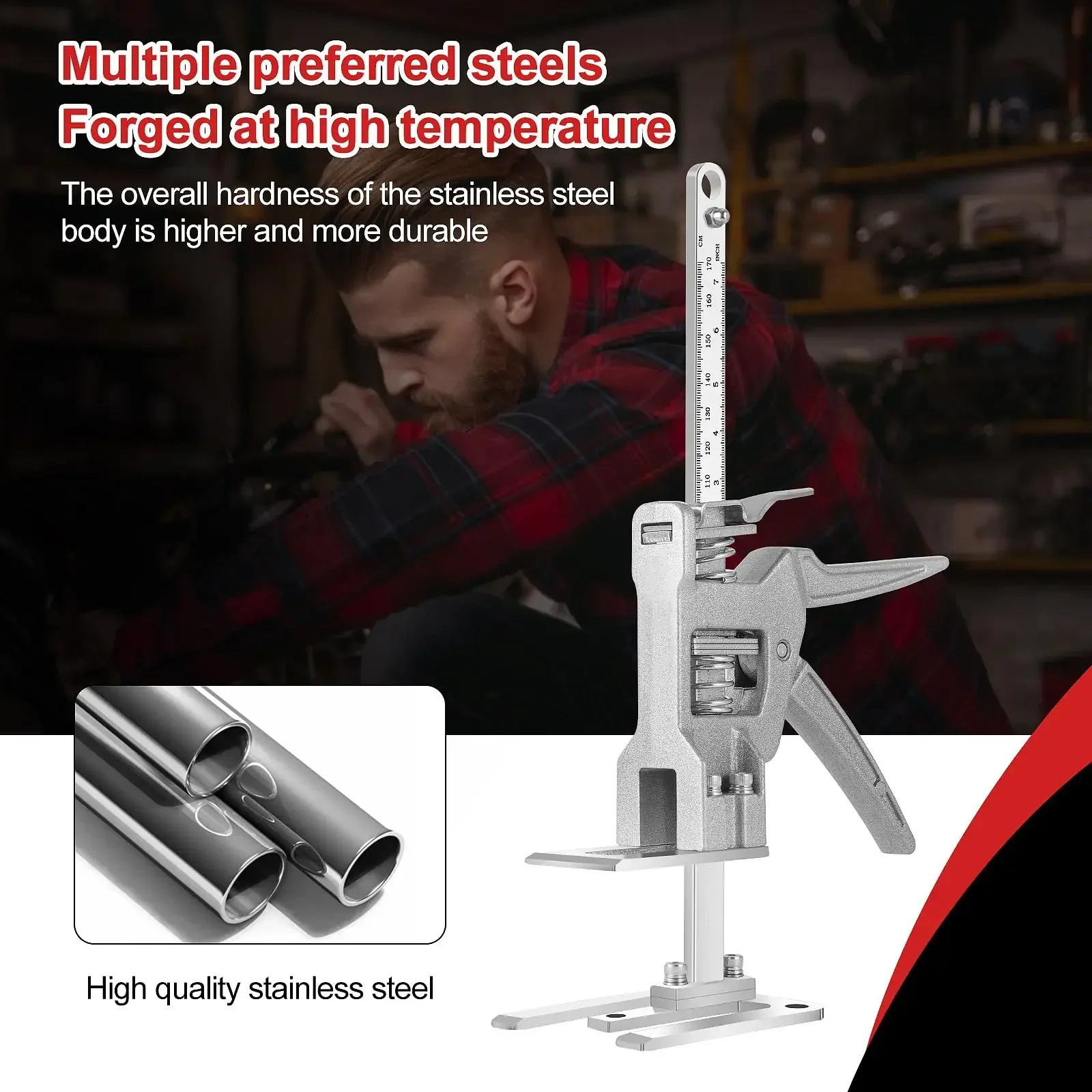 Lifting Tool 2pcs Labor Saving Arm Board Jack Cabinet Lifter with Storage Bag 12 inch Hand Lifting Tool