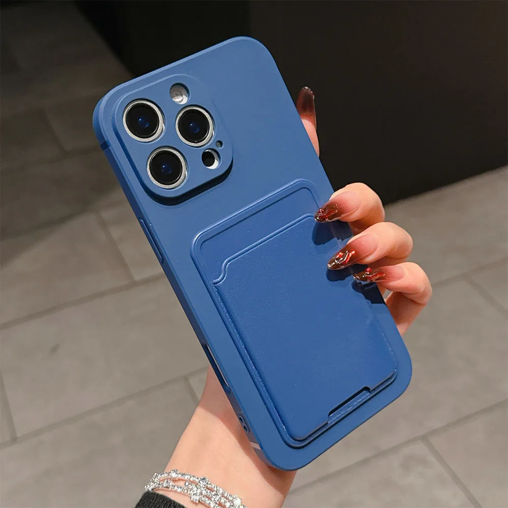 Silicone Phone Case with Card Holder and Pocket