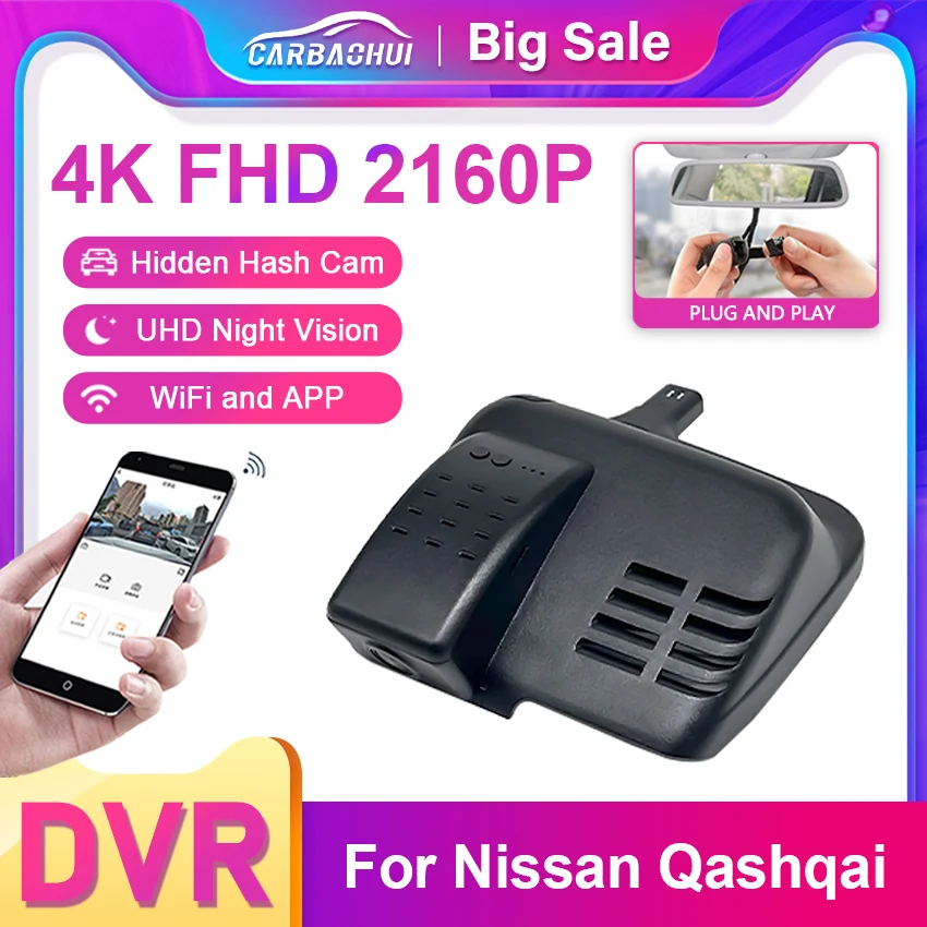 CarDVRforQashqaiNissanJ10J11J122015to2021PlugandPlay4K