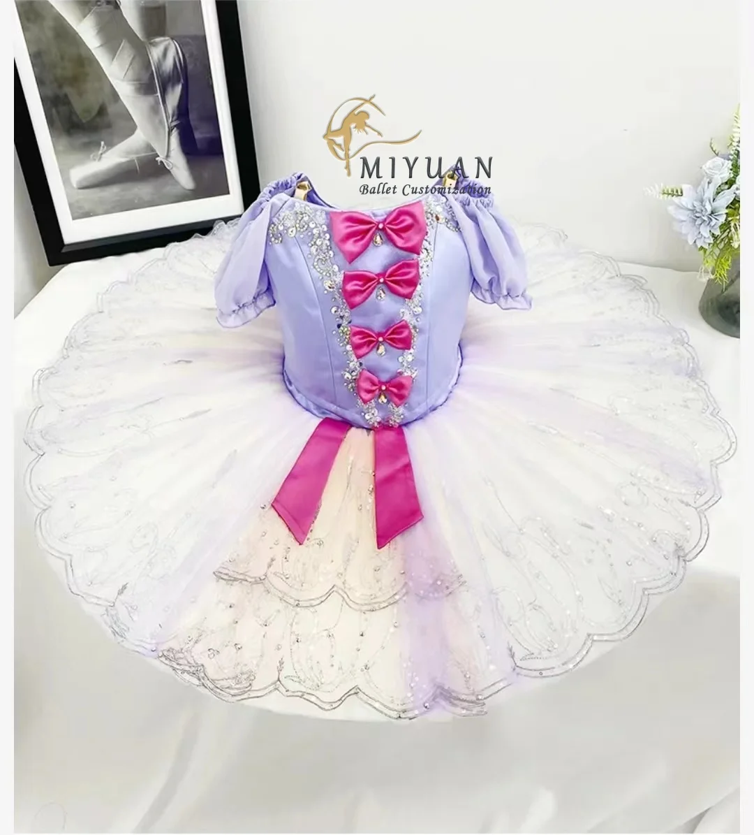 

2024 New ballet dress tailored fairy doll doll fairy tutu dress children adult performance contest dress women's costume