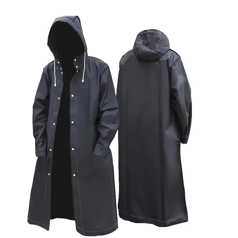 Raincoat Poncho Adult Waterproof Long Raincoat Women Men Hooded Outdoor Motorcycle Cycling Hiking Fishing
