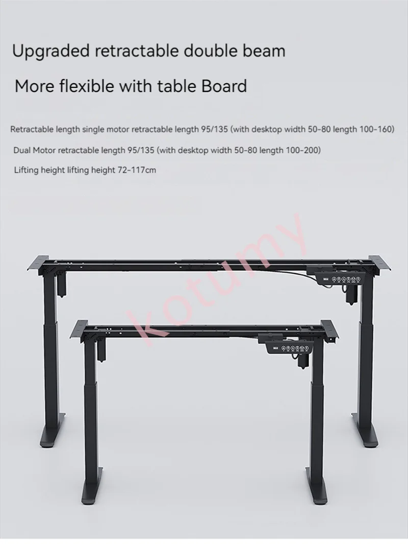 Description Picture 4 of itemElectric Stand Up Desk Lifting Desk Frame Height Adjustable Standing Desk Ergonomic Dual Motor and Memory Control Home Office