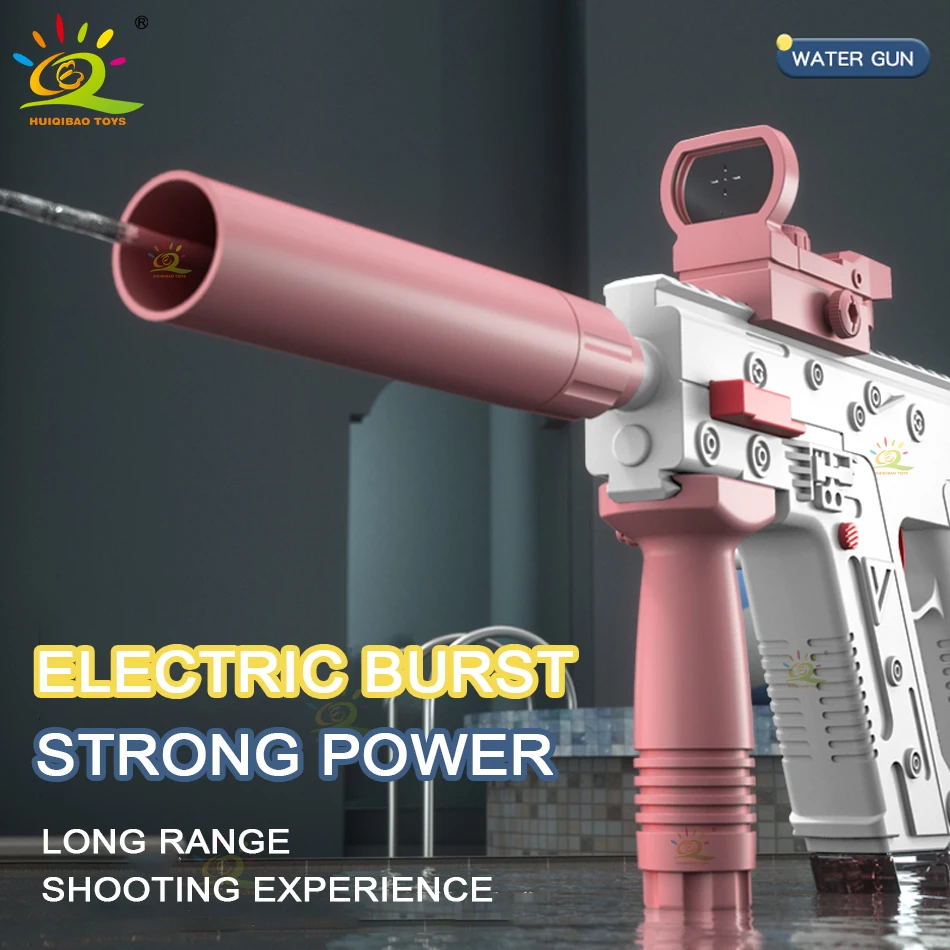 HUIQIBAO Electric Burst Firing Submachine Water Gun Fantasy Water Fight Summer Outdoor Shooting Game Toys for Children Kid Gift