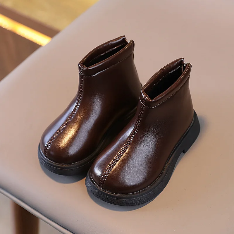 Black Cotton Winter Boots for Girls Kids Soft Comfortable