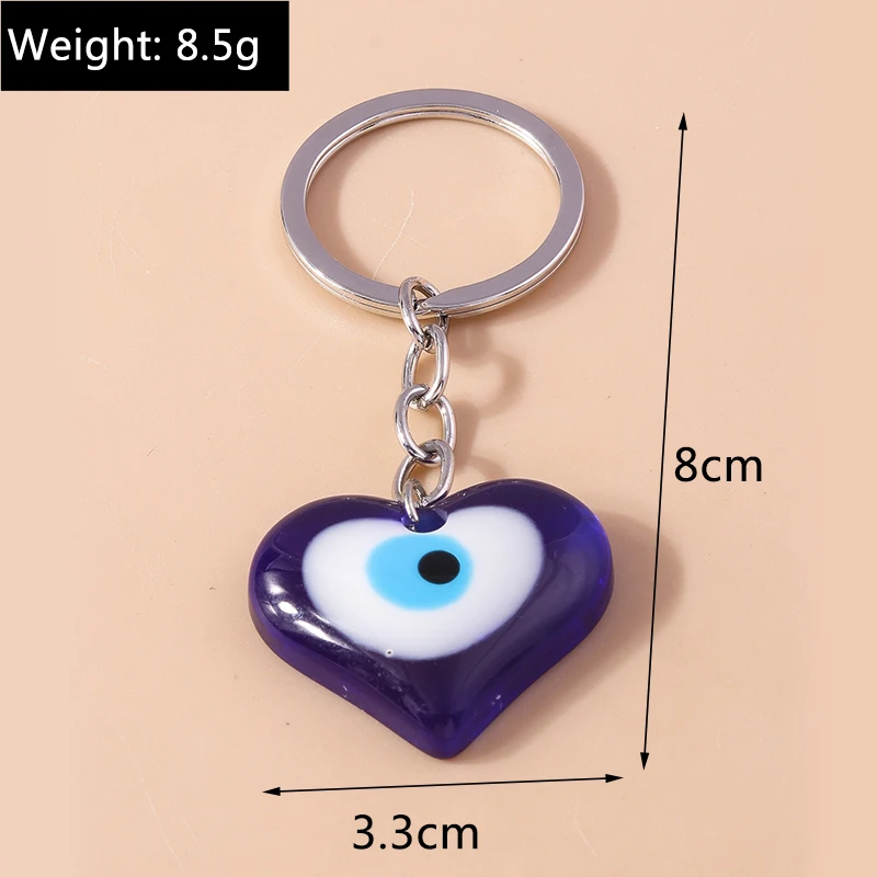 Böhmische türkische glückliche böse Blick Schlüssel bund Hamsa Hand Schlüssel ringe für Männer Frauen Schlüssel halter Tasche Anhänger Charms Schmuck Zubehör – Detail 2