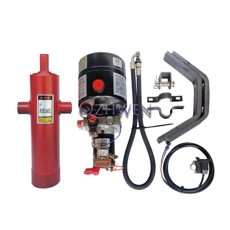 12V~72V Electric Tricycle Dump Hydraulic Modification Parts Motorcycle Garbage Dump Truck Electric Control Lifting Full Set 5