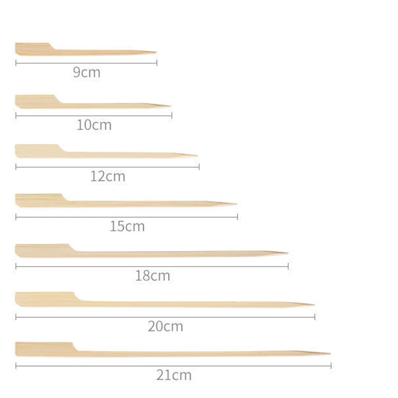 100 шт екологічно чистих одноразових бамбукових паличок 9 см 12 см 15 см 18 см натурального дерева шампури для барбекю вечірка гриль фуршет вдома