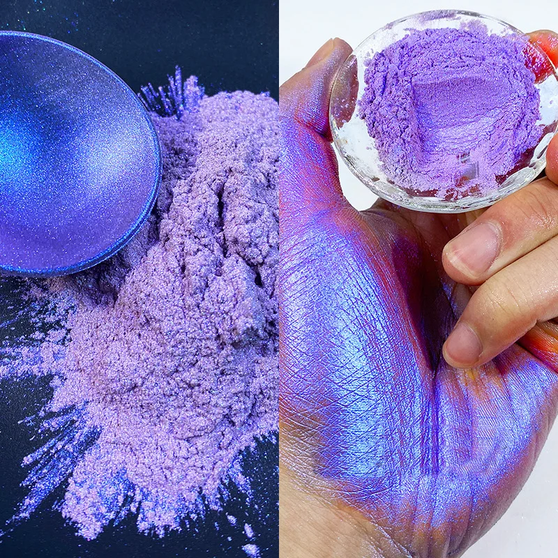 1Jar AURORA Chrome Chameleon Eyeshadow/Nail Art Flakes Peacock Galaxy Flakes Nail Art Mirror Glitter Powder Pigment