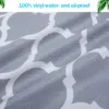 Elastic Edged Vinyl Fitted Tablecloth Flannel Backed & Elastic Edge Table Cover Indoor Outdoor Round Fitted Vinyl Table Cloth 2