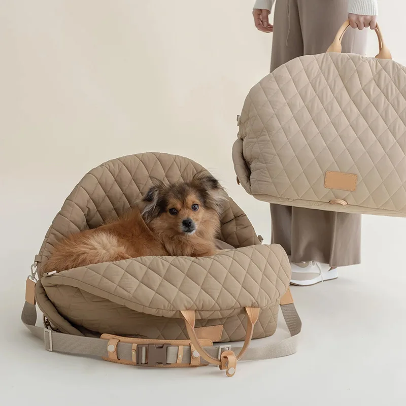 DogCarrierHandbagPetBagLuxuryCarSeatPetTravelBedforSmall
