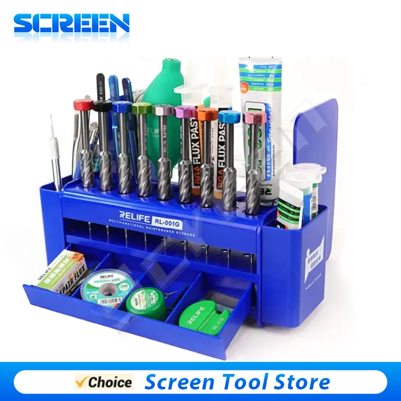 RELIFE RL-001G Multifunctional Maintenance Storage Box Desktop Office Storage Electronic Component Tools Large Capacity