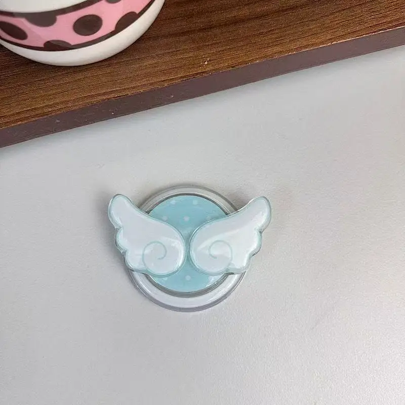 Wing Cartoon Magnetic Griptok Phone Stand with Wireless Charging Capability
