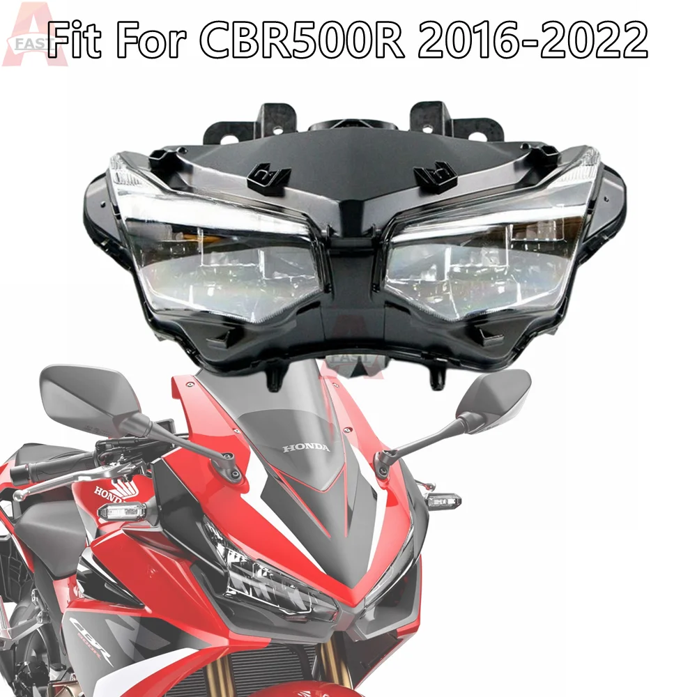

For HONDA CBR500R CBR500RA Motorcycle Headlight Assembly Headlamp LED Light Accessories CBR500 R 2016 - 2022 2017 2018 2019 2021