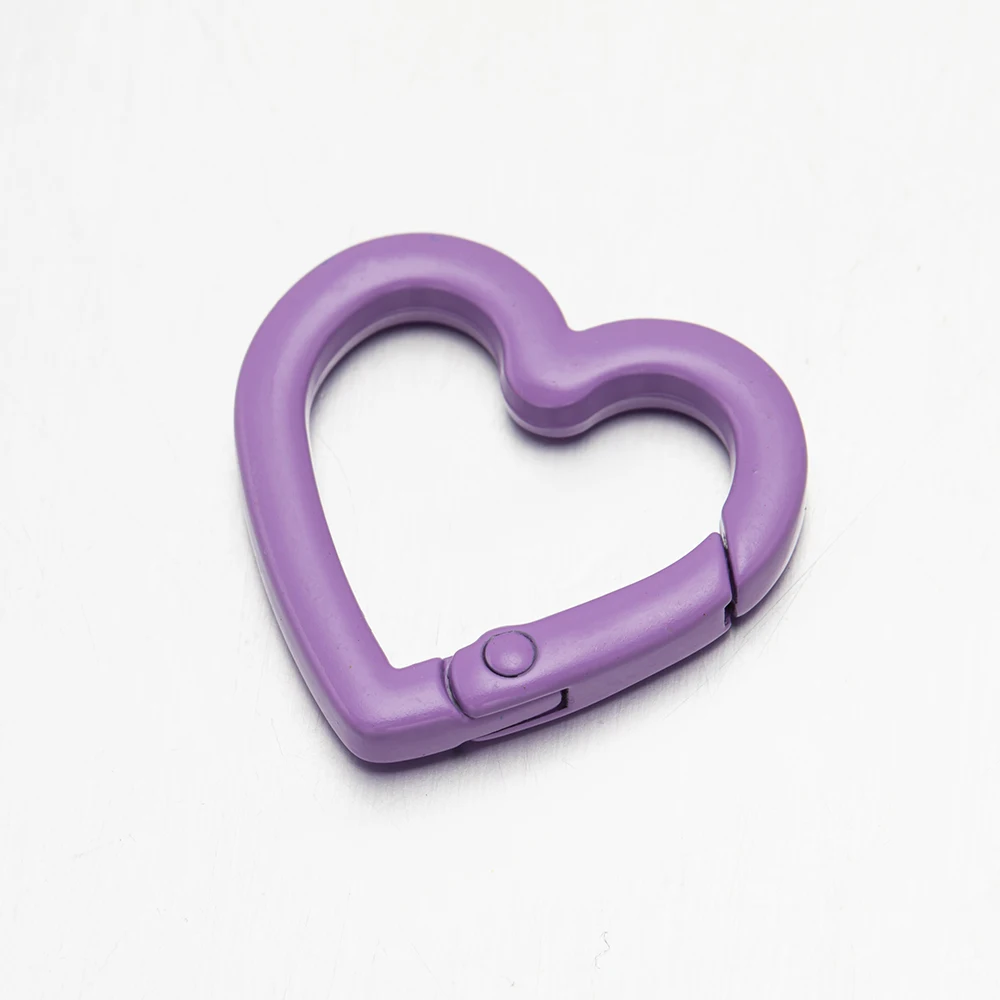 Heart Shaped Carabiner Keychain Hook Set for DIY Jewelry and Crafting