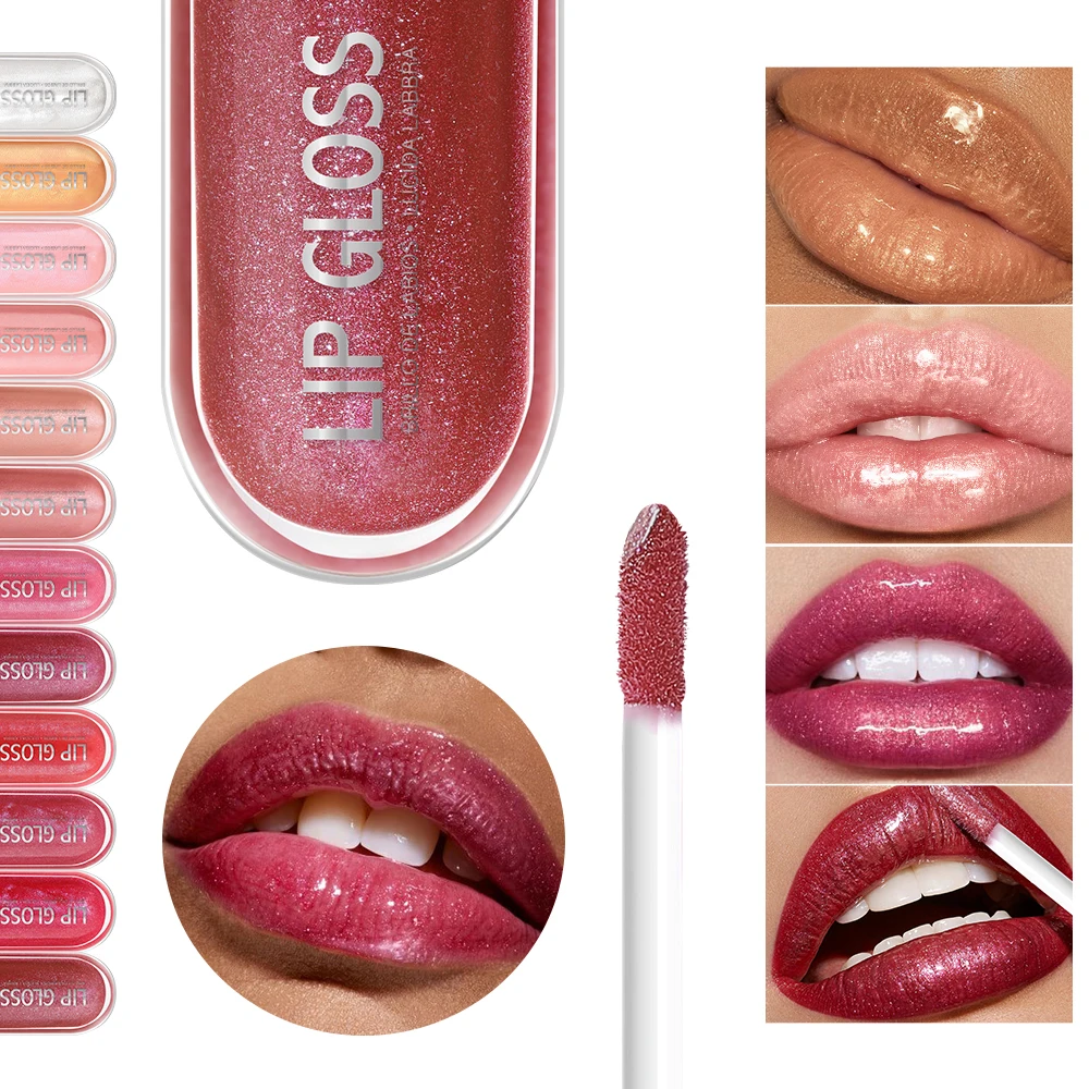 12-color mirror fine flash liquid lipstick waterproof sweatproof non-stick cup lip gloss