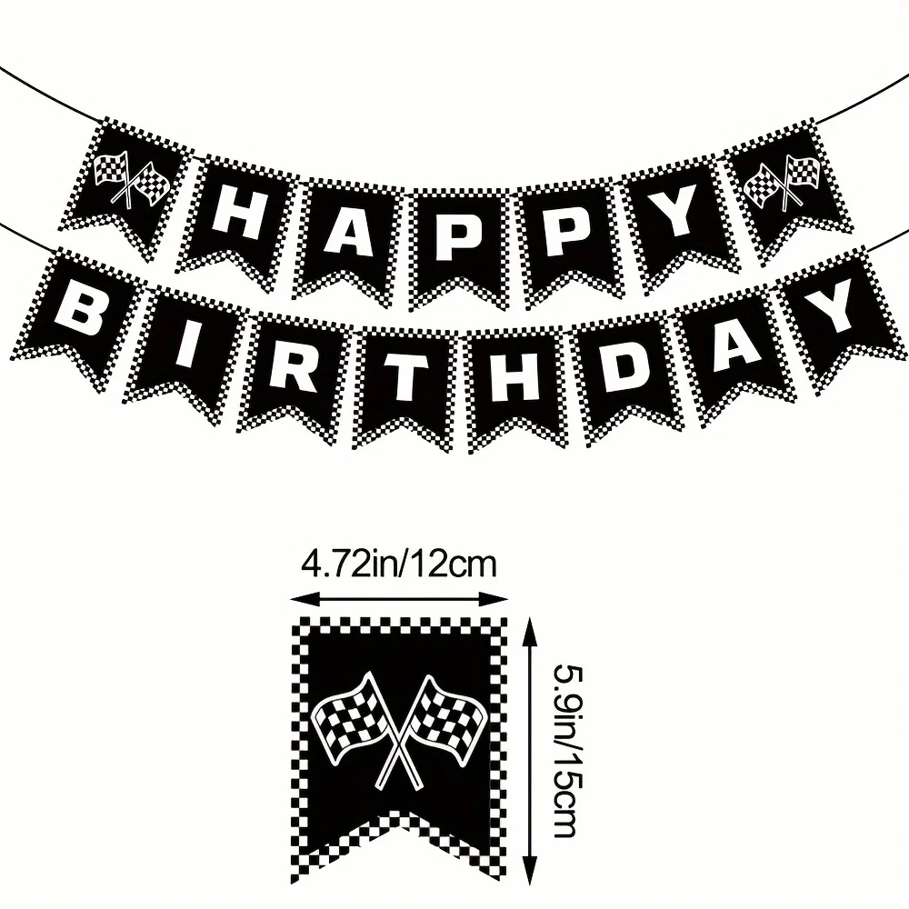 Decorazioni Compleanno Tema Auto Da Corsa - Set 21 Pezzi Con Palloncini