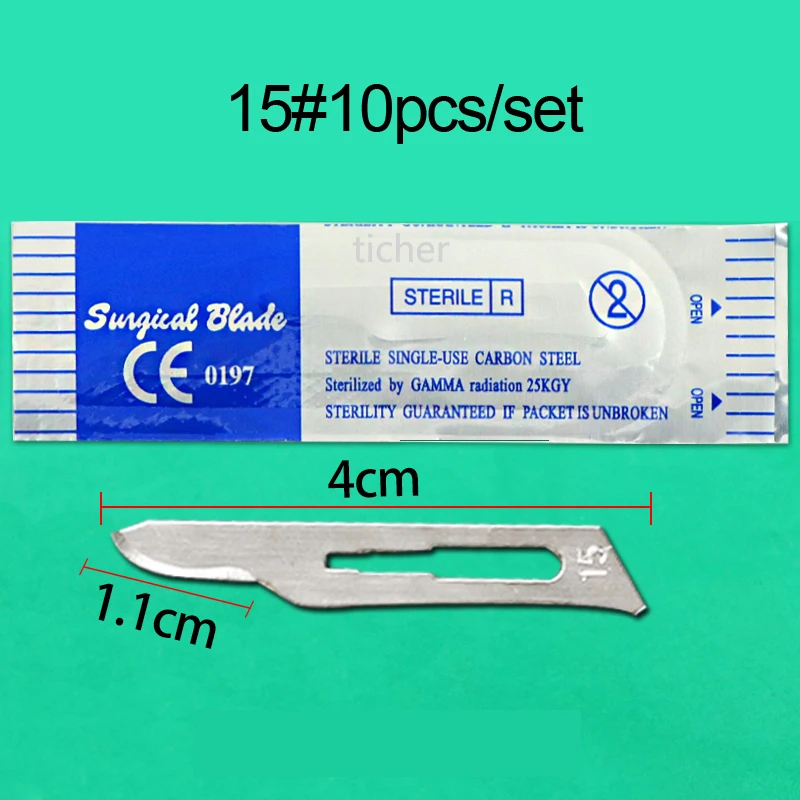 100Pcs/box Dental Surgical Scalpel Sterilized Blades Scalpel Blades for Dental Medical Medical Surgical