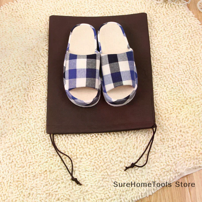 Non-woven Shoe Travel Pouch Portable Tote Drawstring Storage Bag Organizer Travel Accessories Pouch Drawstring Bag