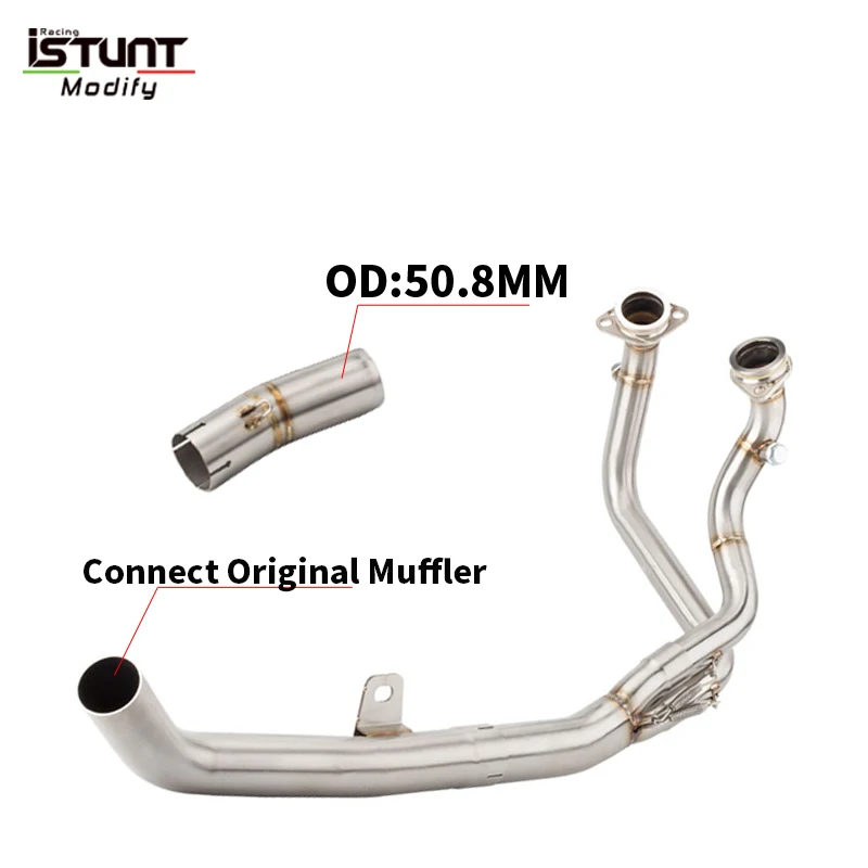 For Crf1100L Africa Twin 2020-2022 Crf1100L Motorcycle Exhaust Muffler Escape Moto Stainless Steel Modify Front Mid Link Pipe - Image 6