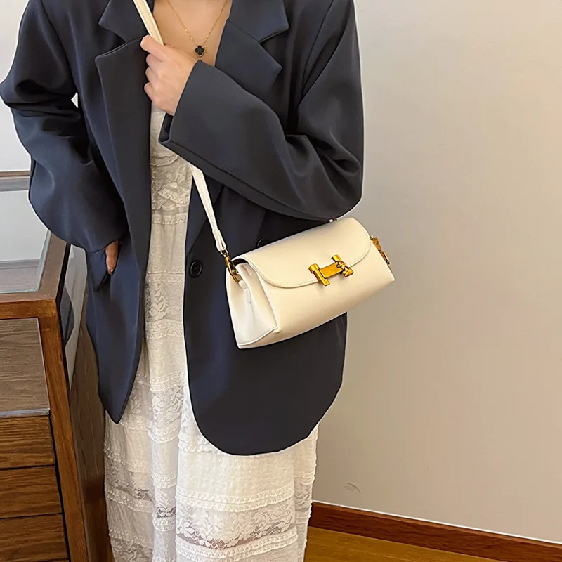 PU Leather Bag Small and Luxury H Buckle Underarm Shoulder