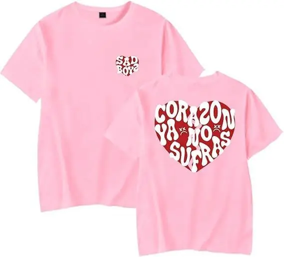 

Junior H Merch Shirt Sad Boyz Shirts No Sufras Shirts Summer Tee Casual Short Sleeve Rapper Tshirt Men Women