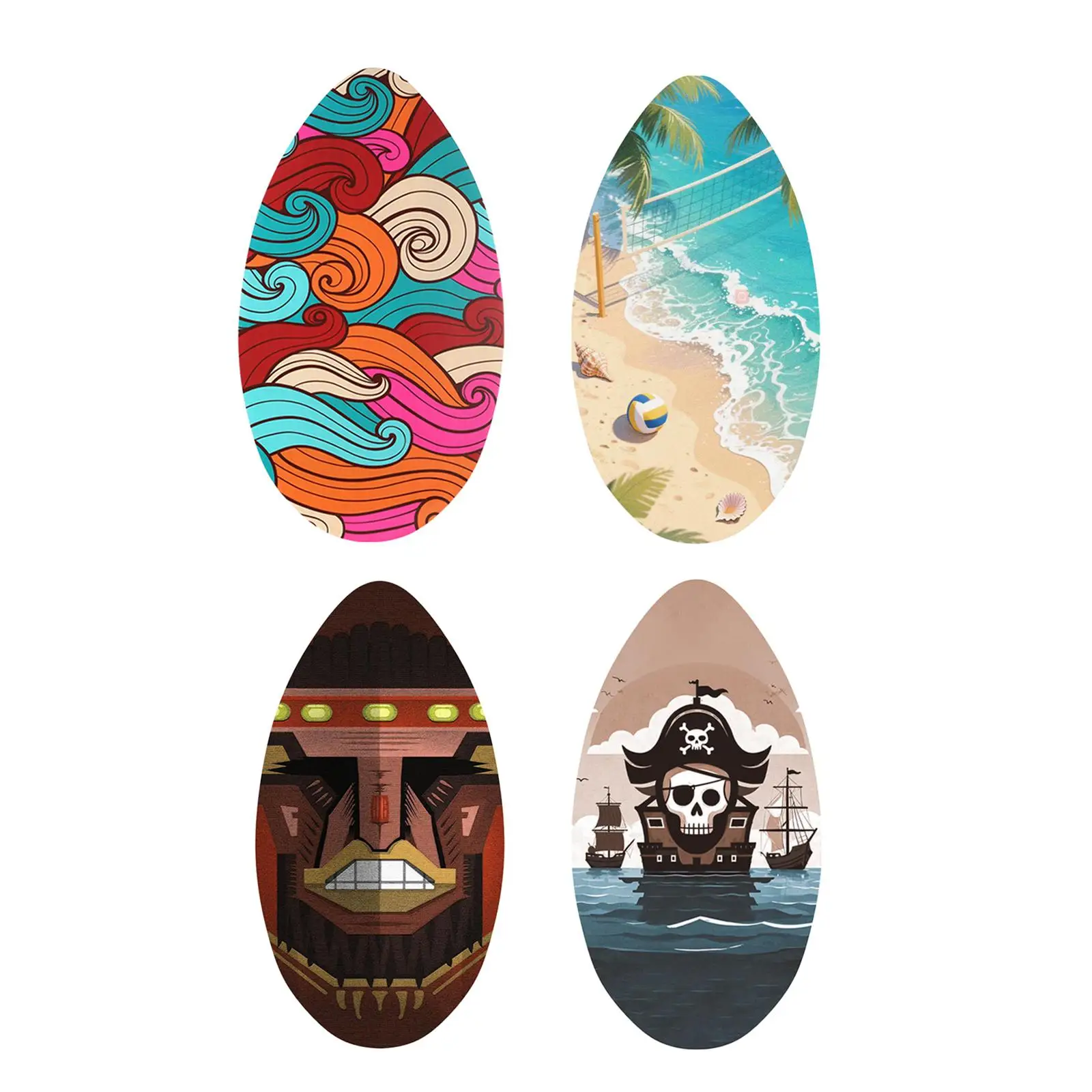 Skimboard 35 inch Wood Standing Small Surfboard for Beginners Adults Kids