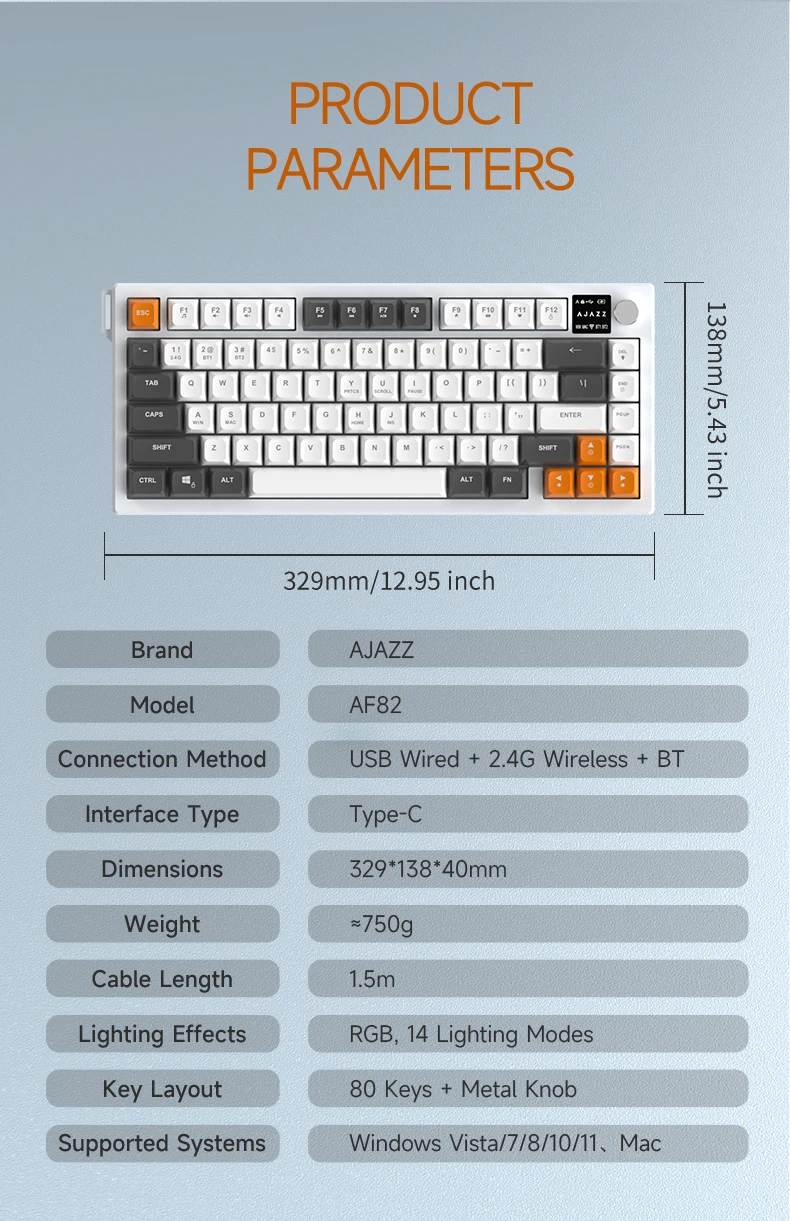 75 percent wired wireless gaming keyboard product details