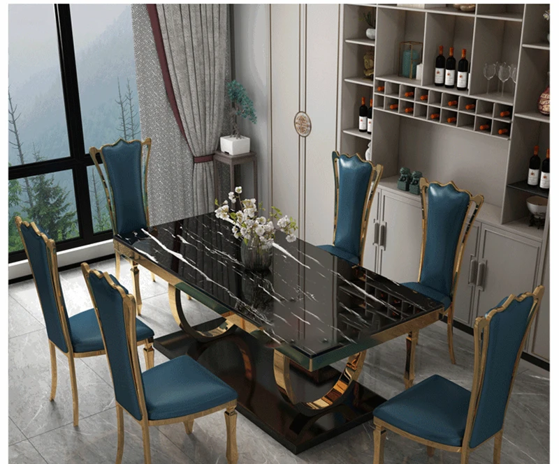 Description Picture 6 of itemNordic Stainless Steel Dining Chair Simple Modern Kitchen Furniture Home Backrest Dining Chair Hotel Banquet Hall Wedding Chairs