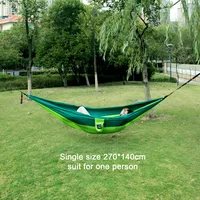 Portable Nylon Parachute Fabric Single and Double Size Outdoor Camping Hiking Garden Hammock 2