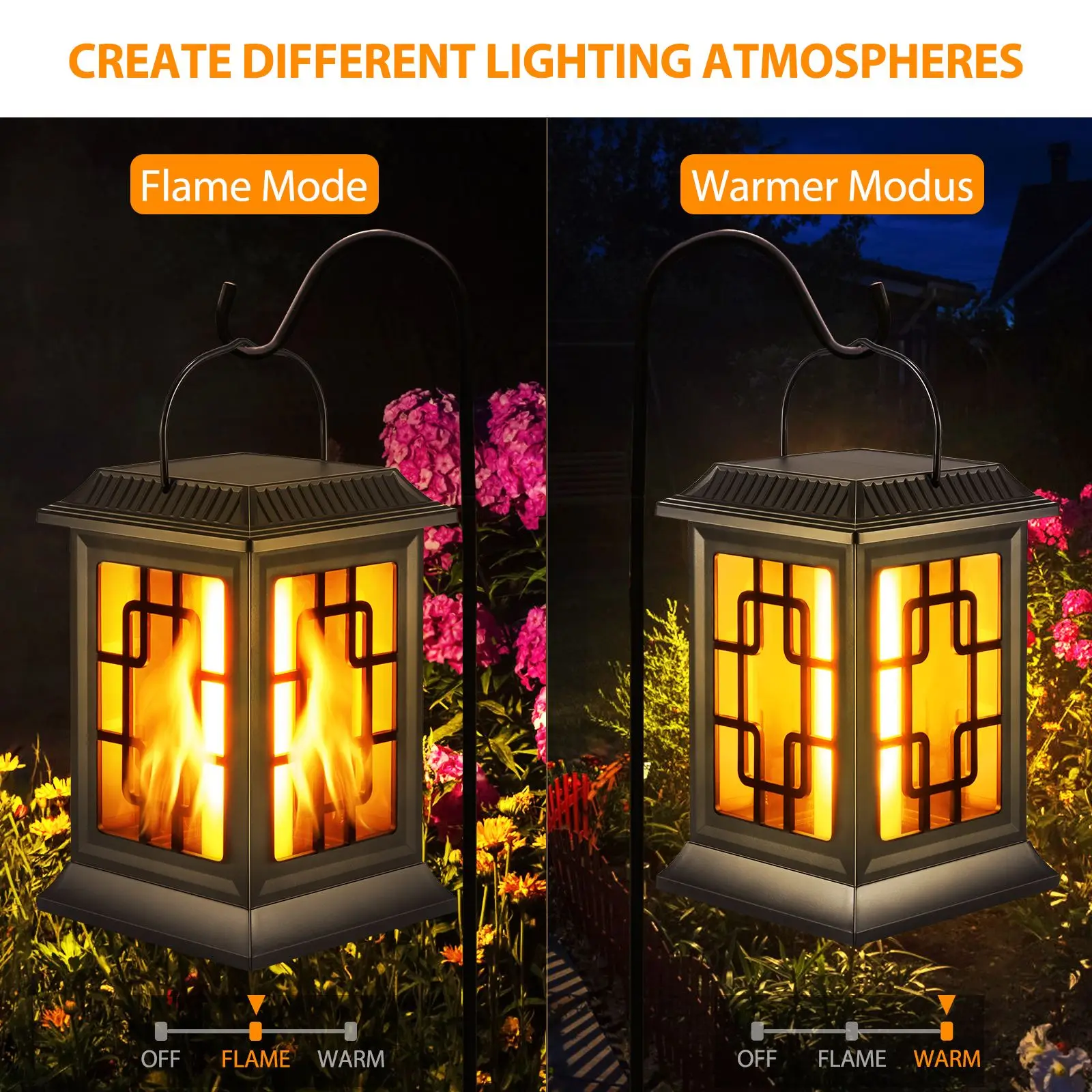 Solar Lantern Light 38LED Waterproof Portable Garden Decor Hanging Lights Outdoor Yard Festival Atmosphere Landscape Solar Lamp 360ml portable crystal air humidifier wireless aroma essential oil diffuser rechargeable air humidificador with atmosphere lamp