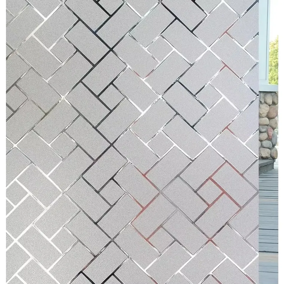 New Home 2D Glass Window Electrostatic Bathroom Glass Film Window Privacy Film Sunshade Sun Protection UV Protection Sticker