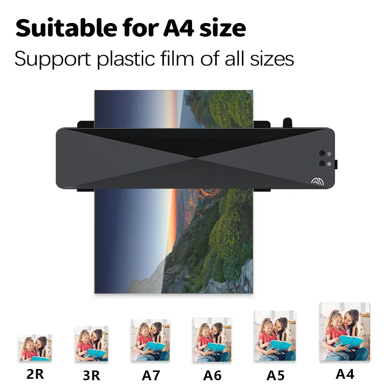 Professional thermal laminating machine for A4 document photo blister packaging plastic film roll laminator