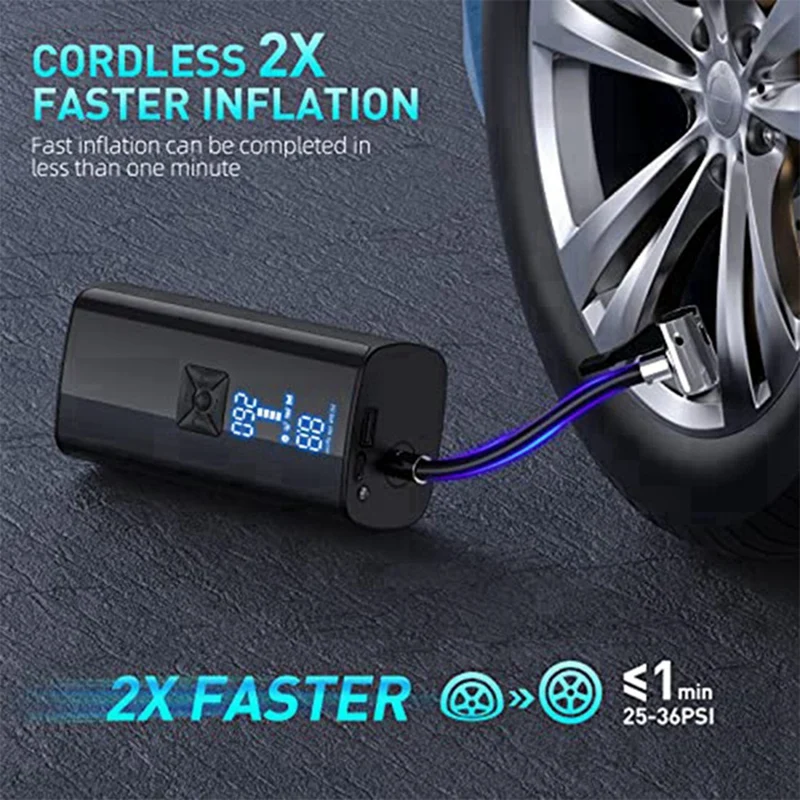 ڵ Ÿ̾ ޴  , 1 ǽ Ÿ̾ â, 150PSI  , 10000Mah ͸