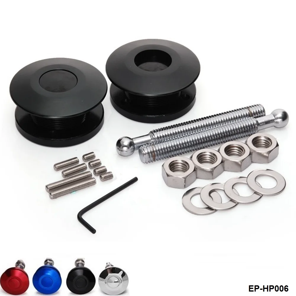 

EPMAN Universal Push Button Billet Hood Pins Lock Clip Kit Car Quick Latch EP-HP006